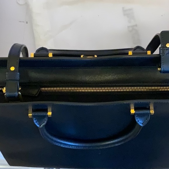 YSL Uptown Tote With Envelope - Black Leather - Picture 4 of 7